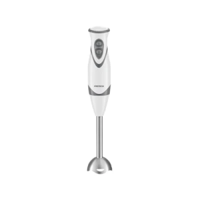 Imagen de Pritech Batidora de mano 300W, Varilla Desmontable, Cuchillas acero inoxidable, Potente, Campana antisalpicadura, Alimentos para bebe, Pure, Sopa, Salsas, Batir, BPA Free