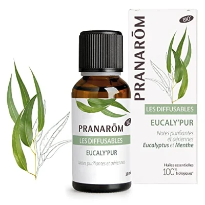 Imagen de Pranarôm Eucaly&#039;Pur Perfume de ambiente, aceites esenciales, para difusión, Eucalipto y Menta, Notas Purificadoras ligeras, 30 ml