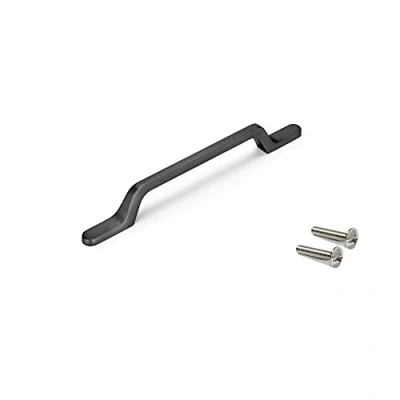 Imagen de EMUCA Tiradores para muebles, intereje 128 mm, L 192 Aluminio, Gris oscuro, 5 ud.