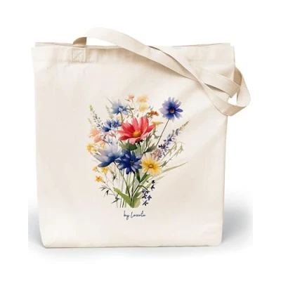 Imagen de Loxato Bolsa Tela Tote Bag Bolsos Bandolera Mujer Bolsas de Algodón Natural 100% Reutilizables Extra Ancho 8cm Asas Largas 70cm 220 gr/m2 Bonitas Grande
