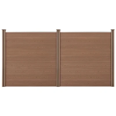 Imagen de NEU.HOLZ Valla de jardín 183 x 357 cm WPC Panel Elemento Pantalla privacidad Marrón