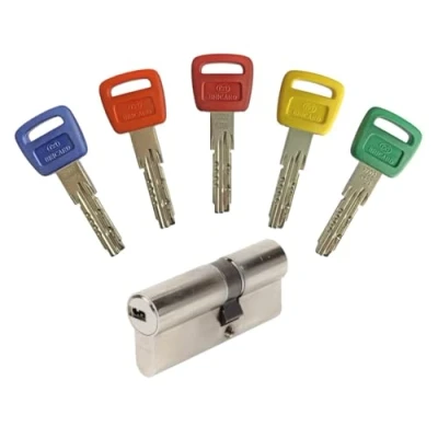 Imagen de Cilindro Bricard Olympia 30+40 Desbloqueable. 5 Llaves, Plata
