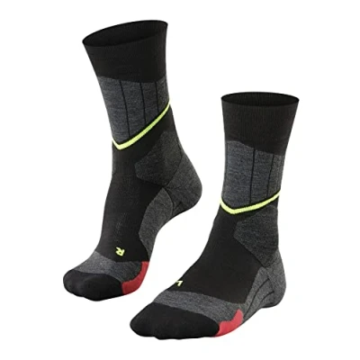 Imagen de FALKE SC1 M SO lana hilo funcional anti ampollas fino 1 par, Calcetines de esquí Hombre, Negro (Black Mix 3010), 42 43