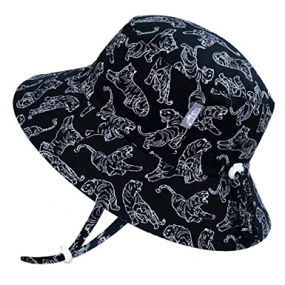 Imagen de Jan &amp; Jul Sombrero Estilo Pescador niños bebés, protección Solar 50+ UPF (Talla: 0 6 Meses, Tigre)
