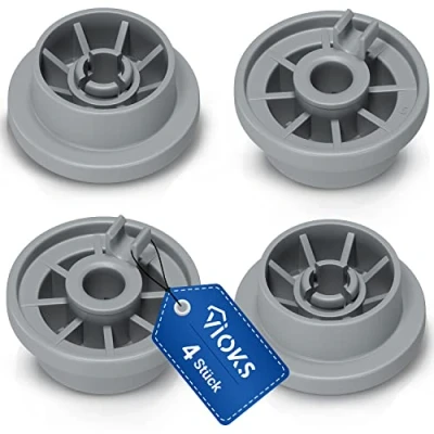 Imagen de VIOKS 4 ruedas universales para cesta de lavavajillas, 36 mm diámetro, repuesto Bosch 00165314, lavavajillas Siemens Neff