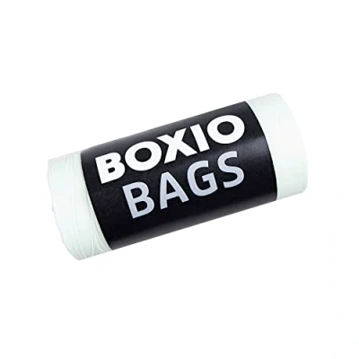 Imagen de BOXIO bolsas de basura orgánicas para inodoro camping, 25 compostables aseo seco, 10 L, color verde