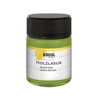 Imagen de KREUL 78511 Tinte acrílico intensivo, Tarro de 50 ml en Pistacho, para Madera tratada y Papeles Naturales absorbentes, Fluido Pintura líquida, Base Agua, Pistachio