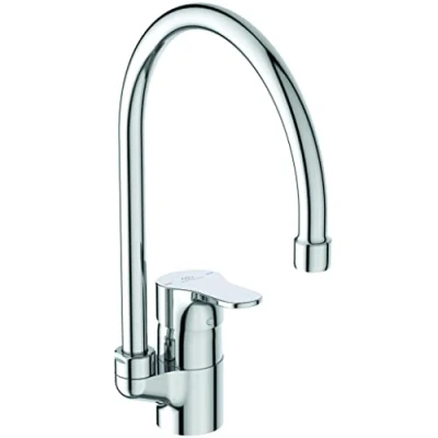 Imagen de Ideal Standard Cerabase, Mezclador De cocina monomando boca alta, apoyo, cromado