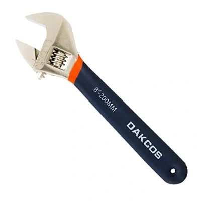 Imagen de DAKCOS 8&quot; Llave Inglesa Ajustable con Mango de Agarre Suave, Cr V 200mm