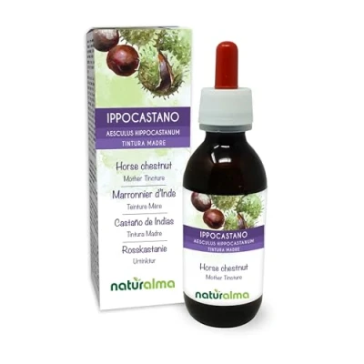 Imagen de Castaño de Indias (Aesculus hippocastanum) cortezas y semillas Tintura Madre sin alcohol Naturalma Extracto líquido gotas 120 ml Complemento alimenticio Vegano