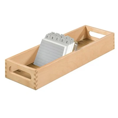 Imagen de HAN 1007 0 Fichero de madera, capacidad para 1500 tarjetas A7 horizontal, 126 x 54 380 mm