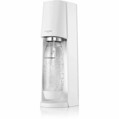 Imagen de sodastream Gasador Terra White Value Pack x2 con 2 botellas fundidas lavables en lavavajillas de 1L y 1 cilindro CO2 Quick Connect para gasear hasta 60L