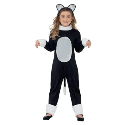 Imagen de Smiffys Disfraz de gata, con traje entero, cola y orejas