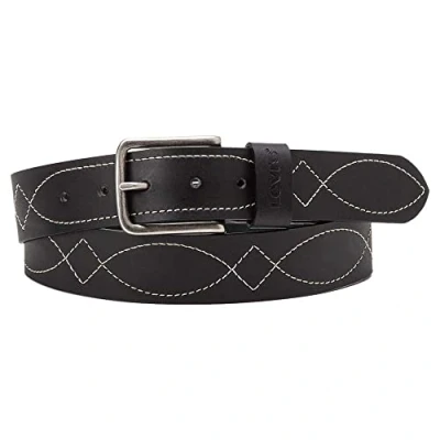 Imagen de Levi&#039;s Stitched BELT Unisex Cinturón, Talla: 110, Regular black