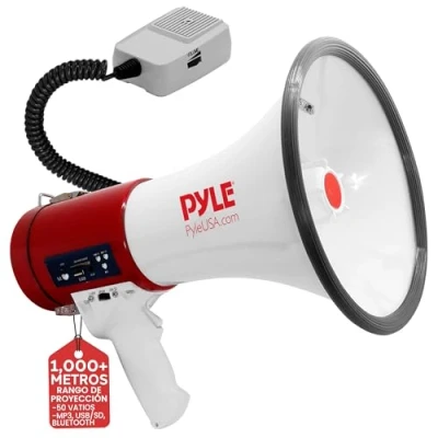 Imagen de Sound Around Megaphone Bullhorn Megáfono Profesional, Unisex, Blanco/Rojo, 1
