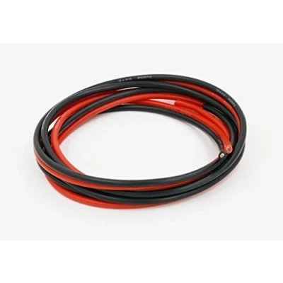 Imagen de FLY RC Cable de Silicona Calibre 12 1M Rojo y Negro Flexible Cobre Trenzado AWG