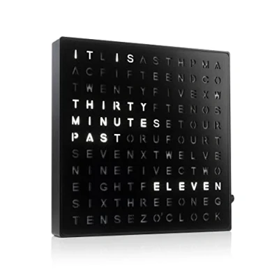 Imagen de Auraglow Reloj USB de pared o escritorio con luz LED, color negro