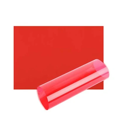 Imagen de Hojas de acetato transparente colorido para manualidades, tamaño A4, 10 hojas, color rojo