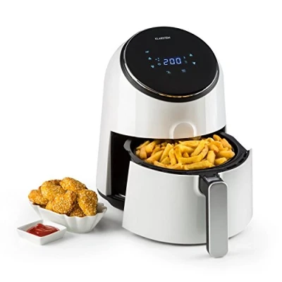Imagen de Klarstein AirVital Freidora de aire caliente, Potencia 1300 W, Capacidad 2,5 L, 8 programas, Temporizador, Temperatura 80 200 C, Protección sobrecalentamiento, Pantalla LCD, Control táctil, Blanco