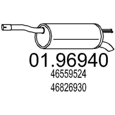 Imagen de MTS 01.96940 Silenciador trasero 900 FIAT: Doblo I Familiar, Cargo