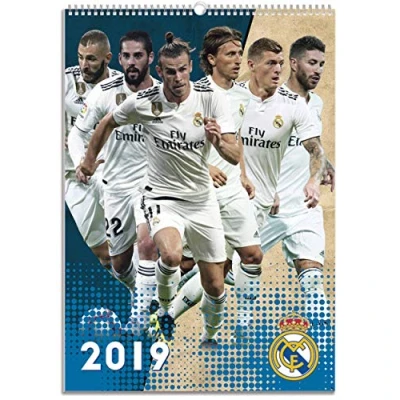 Imagen de Grupo Erik Editores CPA319002 Calendario 2019 Real Madrid, 29 x 41 cm, A3