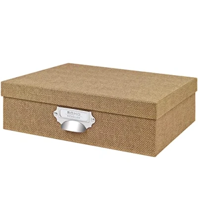 Imagen de Rössler Papier 1343452600 S.O.H.O. Caja de Almacenamiento con Asa y Etiqueta Inscribible, Avellana, 1 Unidad
