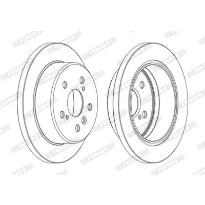 Imagen de FERODO PREMIER DDF1598C Disco de freno 269 12 5 macizo revestido sin tornillos LEXUS: RX I, TOYOTA: Camry III Berlina