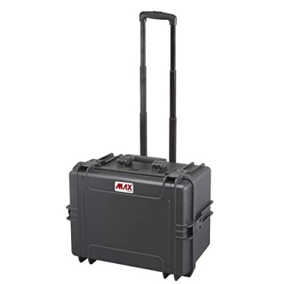 Imagen de MAX Cases MAX505H280STR.079 Negro Maleta hermética con Espuma pre Cortada a cubetas y Trolley Dimensiones internas 500 x 350 280 mm