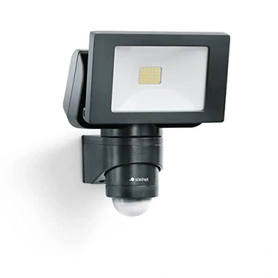 Imagen de Steinel LS 150 S Foco LED para exteriores, en color negro, orientable, con sensor de movimiento 240, alcance máximo 12 metros, consumo 14,7 W, intensidad 1375 lúmenes y 4000 K