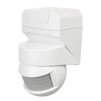 Imagen de Maclean MCE295 sensor de movimiento por infrarrojos 180 + 360 con crepuscular alcance hasta 12 m IP54 Blanco