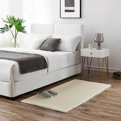 Imagen de Teppich Wölkchen Alfombra de imitación Piel Sala Estar, decoración la Dormir Lavable como Cama, cojín Silla Beige, 80 x 150 cm