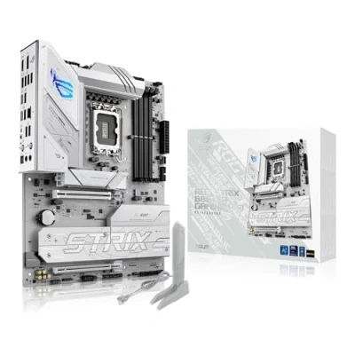 Imagen de ASUS ROG Strix B860 A Gaming WiFi, Placa Base ATX, preparada para PCs con IA Avanzada, 14+1+2+1 etapas de Potencia, DDR5, PCIe 5.0, Cuatro Ranuras M.2, WiFi 7, AI Networking II, Aura Sync RGB