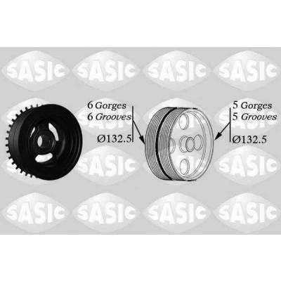 Imagen de SASIC 2156068 Polea de Cigüeñal FORD: Focus 2, C Max, VOLVO: V50