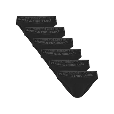 Imagen de DANISH ENDURANCE Canzoncillos Hombre Slip de Bambu, Slips Ultra Suave, Ropa Interior, Comodo, Sin Tag, Pack 6 Negro 4XL