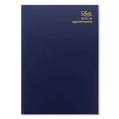 Imagen de Letts of London agenda académica estándar A4 2024/2025 día por página con de citas, color azul