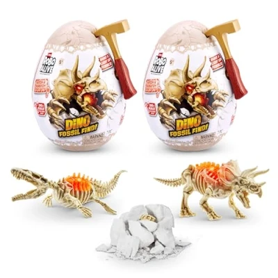 Imagen de Robo Alive Mini Dino Fossil Find (2 Pack, Mosasaur &amp; Triceratops)
