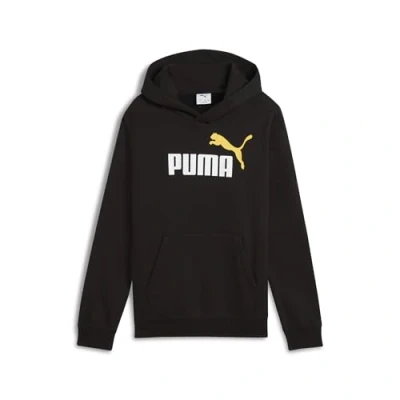 Imagen de PUMA ESS 2 Color No. 1 Logo Hoodie FL B, Felpe con Cappuccio Niños, Black Sunny Yellow,