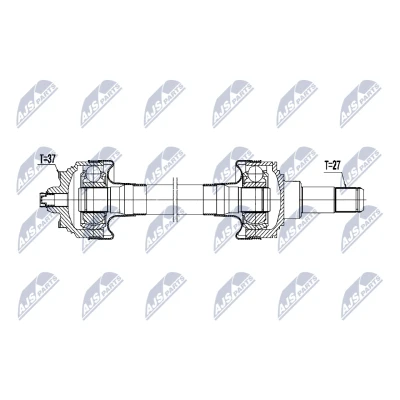 Imagen de NTY NPW BM 226 Árbol de transmisión Eje trasero izquierda 722mm