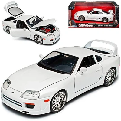 Imagen de Toyota Supra Blanco Brian&#039;s Paul Walker The Fast and Furious 1/24 Jada Modelo Coche
