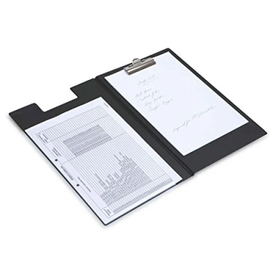 Imagen de Rapesco CD1L00B2 Portapapeles Plegable con Pinza de Gran Capacidad, A4, Negro