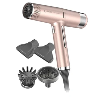 Imagen de secador de pelo profesional iQ3 Perfetto El inteligente original, Diseño Made in Italy, Máxima Potencia, Ahorro Energético, Ultraligero (Gold Rose)