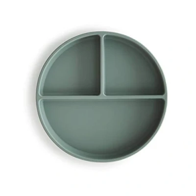 Imagen de mushie Platos de Silicona para Niños con Ventosa Antideslizante Accesorios Aprendizaje Bebés y Pequeños Sin BPA Resistente al Lavavajillas Microondas Cambridge Blue