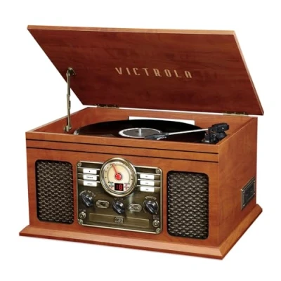 Imagen de Victrola Classic 6 in 1, Tocadiscos Bluetooth, Caoba