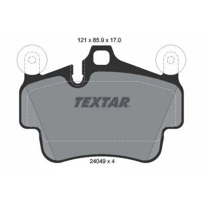 Imagen de TEXTAR 2404903 Juego de pastillas freno preparado para indicador desgaste PORSCHE: Cayman, Boxster, 911 Coupé