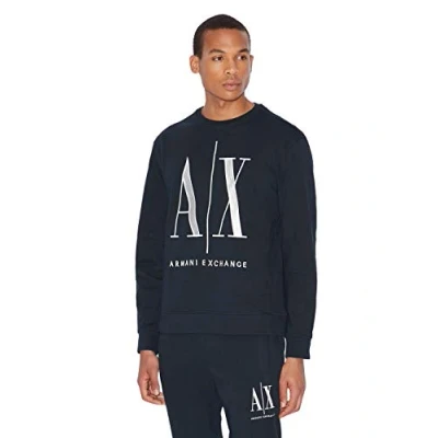 Imagen de Armani Exchange Icon Sweat Sudadera para Hombre, Azul (Navy 1510), XS