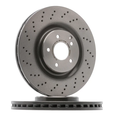 Imagen de BREMBO COATED DISC LINE 09.A731.11 Disco de freno 345 30 5 perforado/ventil. int. revestido altamente carbonizado con tornillos