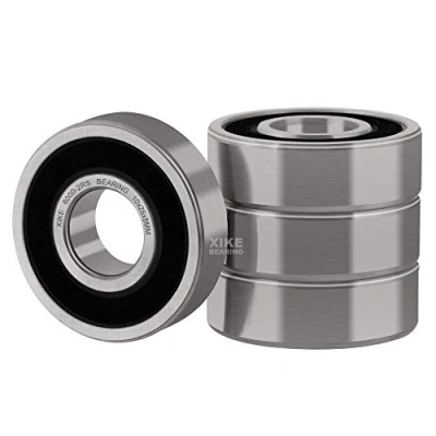 Imagen de XiKe 4 piezas 6000 2RS Rodamiento de bolas 10x26x8mm Doble junta goma, Acero al cromo, Pre lubricados, 6000RS Rodamientos rígidos a con juntas