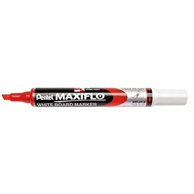 Imagen de Pentel Maxiflo Borrado en Seco Fino Punta Plana Rotulador Rojo