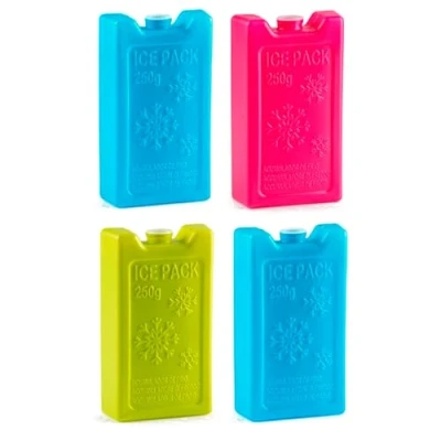 Imagen de AC Pack de 4 Acumuladores Frío N.º 250 G Fabricado en Plástico Ideal para Mantener la Temperatura tu Nevera portátil 13 x 7,5 3 Color Aleatorio