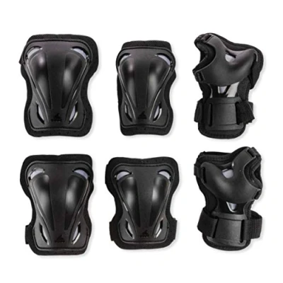 Imagen de Rollerblade Protecciones Skate Gear 3 Pack, Unisex Adulto, Negro, S